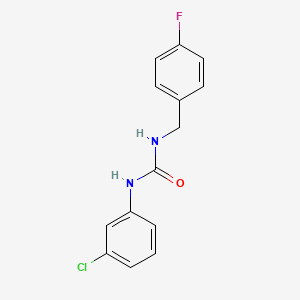 molecular formula C14H12ClFN2O B10864401 1-(3-Chlorophenyl)-3-[(4-fluorophenyl)methyl]urea 