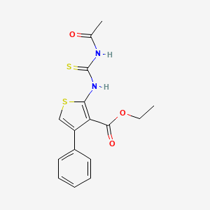 Ethyl 2-[(acetylcarbamothioyl)amino]-4-phenylthiophene-3-carboxylate