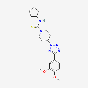 molecular formula C20H28N6O2S B10864447 N-cyclopentyl-4-[5-(3,4-dimethoxyphenyl)-2H-tetrazol-2-yl]piperidine-1-carbothioamide 