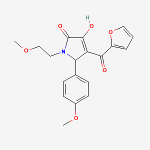 (4E)-4-[furan-2-yl(hydroxy)methylidene]-1-(2-methoxyethyl)-5-(4-methoxyphenyl)pyrrolidine-2,3-dione