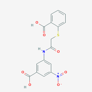 3-({[(2-Carboxyphenyl)sulfanyl]acetyl}amino)-5-nitrobenzoic acid