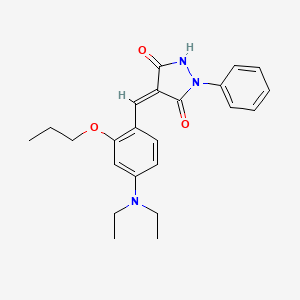 (4Z)-4-[4-(diethylamino)-2-propoxybenzylidene]-1-phenylpyrazolidine-3,5-dione