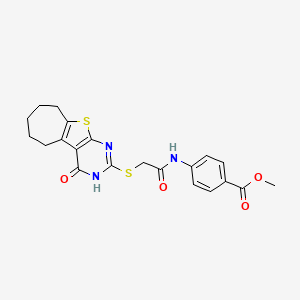 Methyl 4-({2-[(4-oxo-3,5,6,7,8,9-hexahydro-4H-cyclohepta[4,5]thieno[2,3-D]pyrimidin-2-YL)sulfanyl]acetyl}amino)benzoate