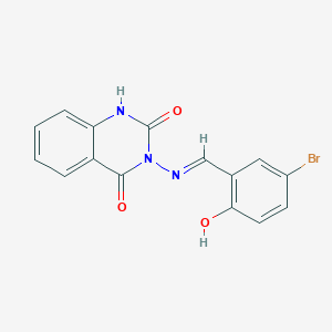 3-{[(E)-(5-bromo-2-hydroxyphenyl)methylidene]amino}-2-hydroxyquinazolin-4(3H)-one