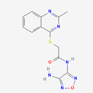 N-(4-amino-1,2,5-oxadiazol-3-yl)-2-[(2-methylquinazolin-4-yl)sulfanyl]acetamide