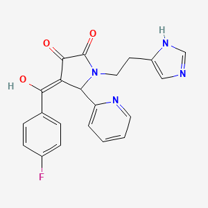 4-[(4-fluorophenyl)carbonyl]-3-hydroxy-1-[2-(1H-imidazol-4-yl)ethyl]-5-(pyridin-2-yl)-1,5-dihydro-2H-pyrrol-2-one