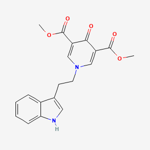 dimethyl 1-[2-(1H-indol-3-yl)ethyl]-4-oxo-1,4-dihydropyridine-3,5-dicarboxylate