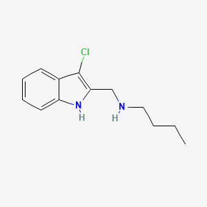 molecular formula C13H17ClN2 B10864612 N-[(3-chloro-1H-indol-2-yl)methyl]butan-1-amine 