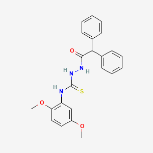 molecular formula C23H23N3O3S B10864619 N-(2,5-dimethoxyphenyl)-2-(diphenylacetyl)hydrazinecarbothioamide 