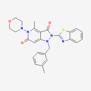 2-(1,3-benzothiazol-2-yl)-4-methyl-1-(3-methylbenzyl)-5-(morpholin-4-yl)-1H-pyrazolo[4,3-c]pyridine-3,6(2H,5H)-dione