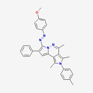 (4-methoxyphenyl)-[3,5,7-trimethyl-4-(4-methylphenyl)-11-phenyl-4,8,9-triazatricyclo[7.3.0.02,6]dodeca-1(12),2,5,7,10-pentaen-10-yl]diazene