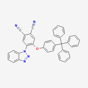 molecular formula C39H25N5O B10864670 4-(1H-benzotriazol-1-yl)-5-(4-tritylphenoxy)benzene-1,2-dicarbonitrile 