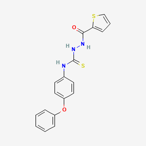 N-(4-phenoxyphenyl)-2-(thiophen-2-ylcarbonyl)hydrazinecarbothioamide