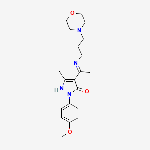 (4Z)-2-(4-methoxyphenyl)-5-methyl-4-(1-{[3-(morpholin-4-yl)propyl]amino}ethylidene)-2,4-dihydro-3H-pyrazol-3-one