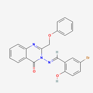 3-{[(E)-(5-bromo-2-hydroxyphenyl)methylidene]amino}-2-(phenoxymethyl)quinazolin-4(3H)-one