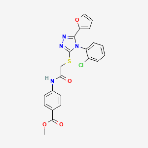 methyl 4-[({[4-(2-chlorophenyl)-5-(furan-2-yl)-4H-1,2,4-triazol-3-yl]sulfanyl}acetyl)amino]benzoate