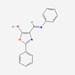 molecular formula C16H12N2O2 B10864749 5(4H)-Oxazolone, 2-phenyl-4-[(phenylamino)methylene]- CAS No. 59262-06-5