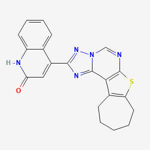 4-(9,10,11,12-Tetrahydro-8H-cyclohepta[4,5]thieno[3,2-E][1,2,4]triazolo[1,5-C]pyrimidin-2-YL)-2-quinolinol