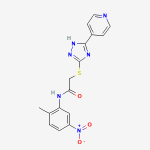 N-(2-methyl-5-nitrophenyl)-2-{[5-(pyridin-4-yl)-4H-1,2,4-triazol-3-yl]sulfanyl}acetamide