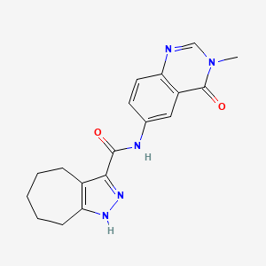 N-(3-methyl-4-oxo-3,4-dihydroquinazolin-6-yl)-2,4,5,6,7,8-hexahydrocyclohepta[c]pyrazole-3-carboxamide