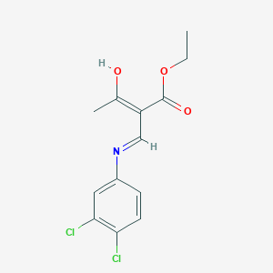 molecular formula C13H13Cl2NO3 B10864811 ethyl (2E)-2-{[(3,4-dichlorophenyl)amino]methylidene}-3-oxobutanoate 