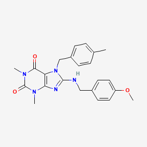 8-[(4-methoxybenzyl)amino]-1,3-dimethyl-7-(4-methylbenzyl)-3,7-dihydro-1H-purine-2,6-dione