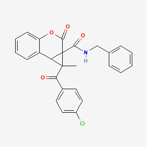 N-benzyl-1-[(4-chlorophenyl)carbonyl]-1-methyl-2-oxo-1,7b-dihydrocyclopropa[c]chromene-1a(2H)-carboxamide