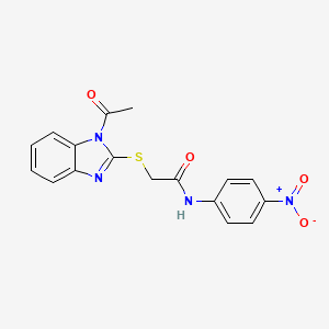 2-[(1-acetyl-1H-benzimidazol-2-yl)sulfanyl]-N-(4-nitrophenyl)acetamide