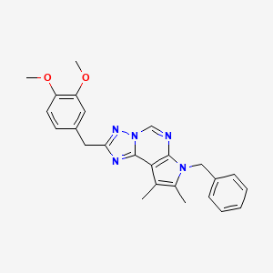 7-benzyl-2-(3,4-dimethoxybenzyl)-8,9-dimethyl-7H-pyrrolo[3,2-e][1,2,4]triazolo[1,5-c]pyrimidine