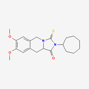 2-cycloheptyl-7,8-dimethoxy-3-thioxo-2,3,10,10a-tetrahydroimidazo[1,5-b]isoquinolin-1(5H)-one