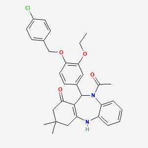 molecular formula C32H33ClN2O4 B10864880 C32H33ClN2O4 