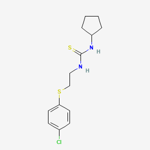 1-{2-[(4-Chlorophenyl)sulfanyl]ethyl}-3-cyclopentylthiourea