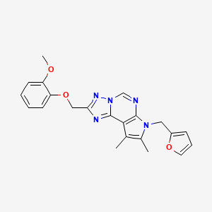 2-{[7-(2-Furylmethyl)-8,9-dimethyl-7H-pyrrolo[3,2-E][1,2,4]triazolo[1,5-C]pyrimidin-2-YL]methoxy}phenyl methyl ether