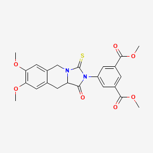 dimethyl 5-(7,8-dimethoxy-1-oxo-3-thioxo-1,5,10,10a-tetrahydroimidazo[1,5-b]isoquinolin-2(3H)-yl)benzene-1,3-dicarboxylate