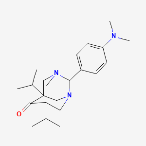 2-[4-(Dimethylamino)phenyl]-5,7-diisopropyl-1,3-diazatricyclo[3.3.1.1~3,7~]decan-6-one