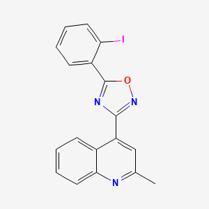 4-[5-(2-Iodophenyl)-1,2,4-oxadiazol-3-yl]-2-methylquinoline