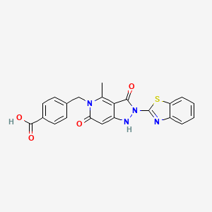 4-{[2-(1,3-benzothiazol-2-yl)-4-methyl-3,6-dioxo-1,2,3,6-tetrahydro-5H-pyrazolo[4,3-c]pyridin-5-yl]methyl}benzoic acid