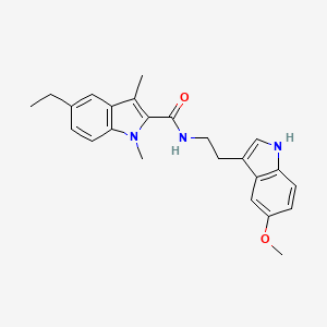 molecular formula C24H27N3O2 B10864967 5-ethyl-N-[2-(5-methoxy-1H-indol-3-yl)ethyl]-1,3-dimethyl-1H-indole-2-carboxamide 