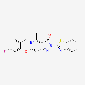 2-(1,3-benzothiazol-2-yl)-5-(4-fluorobenzyl)-4-methyl-3-oxo-3,5-dihydro-2H-pyrazolo[4,3-c]pyridin-6-olate