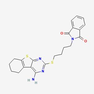 2-{4-[(4-amino-5,6,7,8-tetrahydro[1]benzothieno[2,3-d]pyrimidin-2-yl)sulfanyl]butyl}-1H-isoindole-1,3(2H)-dione