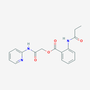 2-Oxo-2-(pyridin-2-ylamino)ethyl 2-(propanoylamino)benzoate