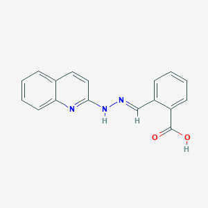 2-[2-(2-Quinolyl)carbohydrazonoyl]benzoic acid