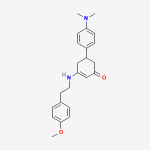 5-[4-(Dimethylamino)phenyl]-3-{[2-(4-methoxyphenyl)ethyl]amino}cyclohex-2-en-1-one