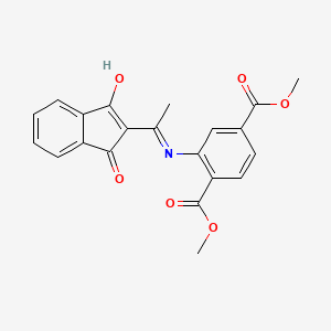 dimethyl 2-{[1-(1,3-dioxo-1,3-dihydro-2H-inden-2-ylidene)ethyl]amino}benzene-1,4-dicarboxylate