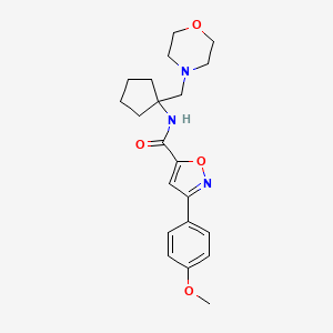 molecular formula C21H27N3O4 B10865065 5-Isoxazolecarboxamide, 3-(4-methoxyphenyl)-N-[1-(4-morpholinylmethyl)cyclopentyl]- 