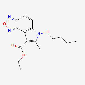 molecular formula C16H19N3O4 B10865081 ethyl 6-butoxy-7-methyl-6H-[1,2,5]oxadiazolo[3,4-e]indole-8-carboxylate 