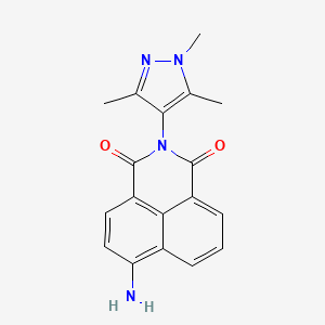 molecular formula C18H16N4O2 B10865097 6-amino-2-(1,3,5-trimethyl-1H-pyrazol-4-yl)-1H-benzo[de]isoquinoline-1,3(2H)-dione 