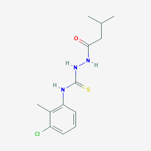 N-(3-chloro-2-methylphenyl)-2-(3-methylbutanoyl)hydrazinecarbothioamide