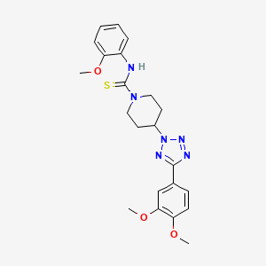 4-[5-(3,4-dimethoxyphenyl)-2H-tetrazol-2-yl]-N-(2-methoxyphenyl)piperidine-1-carbothioamide