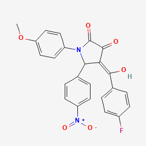 4-(4-fluorobenzoyl)-3-hydroxy-1-(4-methoxyphenyl)-5-(4-nitrophenyl)-1,5-dihydro-2H-pyrrol-2-one